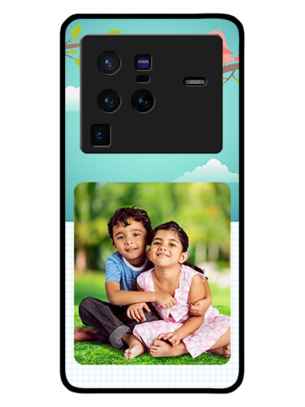 Custom Vivo X80 Pro 5G Photo Printing on Glass Case - Doodle love Design