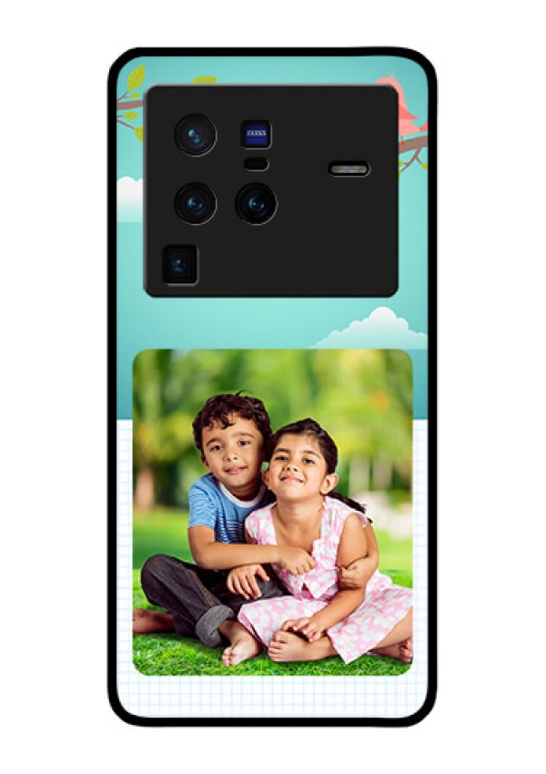Vivo X80 Pro 5G Photo Printing on Glass Case - Doodle love Design