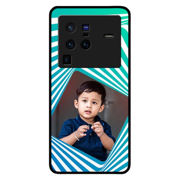 Vivo X80 Pro 5G Personalized Glass Phone Case - Abstract Spiral Design