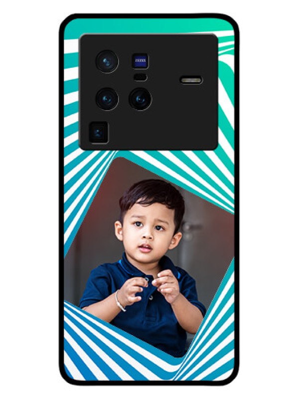 Custom Vivo X80 Pro 5G Personalized Glass Phone Case - Abstract Spiral Design