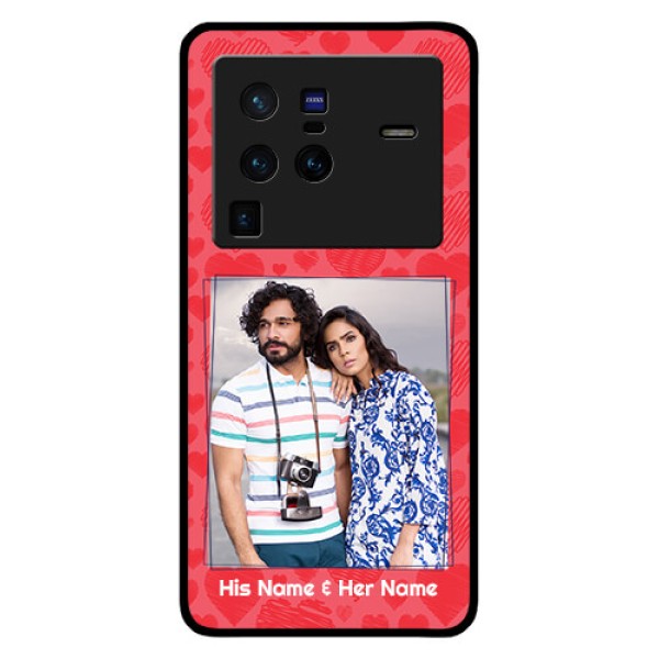 Vivo X80 Pro 5G Photo Printing on Glass Case - with Red Heart Symbols Design Vivo X80 Pro 5G Photo Printing on Glass Case - with Red Heart Symbols Design