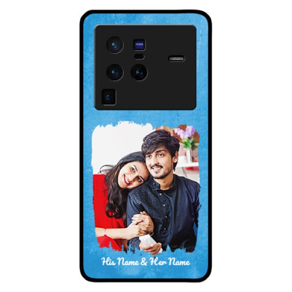 Vivo X80 Pro 5G Custom Glass Phone Case - Blue Color Vintage Design