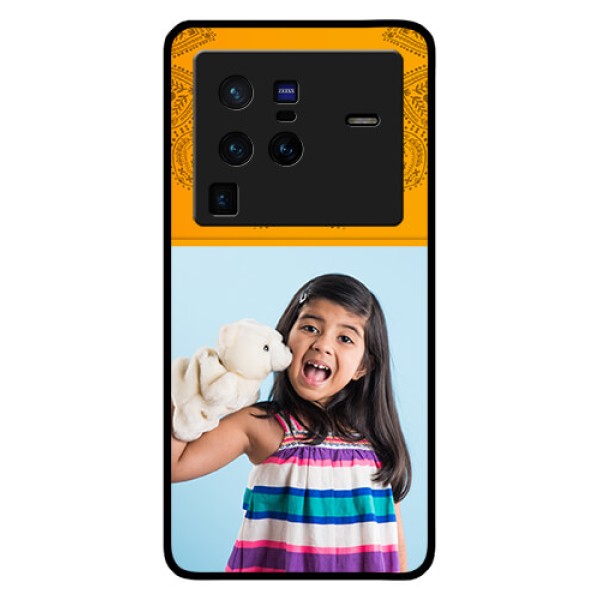 Vivo X80 Pro 5G Personalized Glass Phone Case - Photo Wedding Design