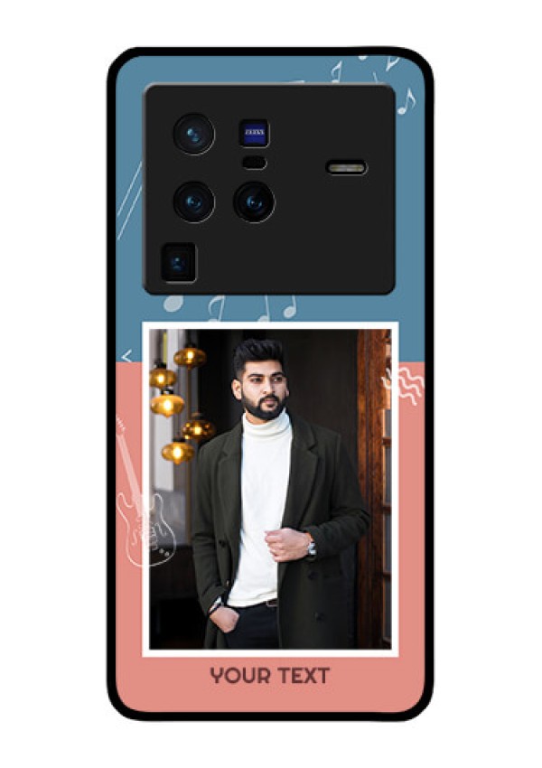Vivo X80 Pro 5G Photo Printing on Glass Case - with Color Musical Note Design