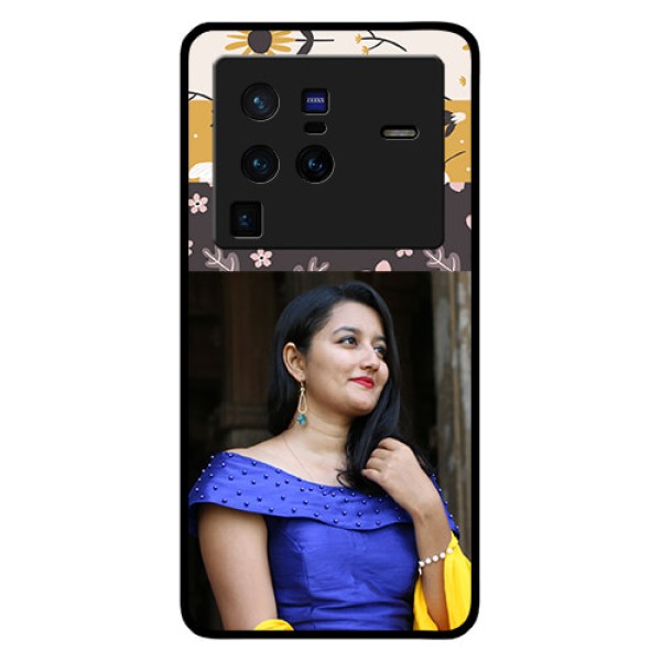 Vivo X80 Pro 5G Custom Glass Phone Case - Stylish Floral Design