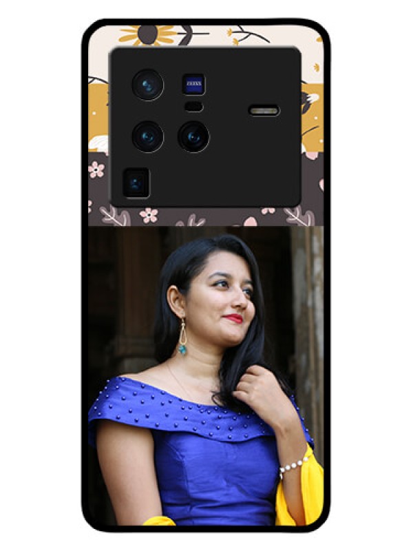 Custom Vivo X80 Pro 5G Custom Glass Phone Case - Stylish Floral Design