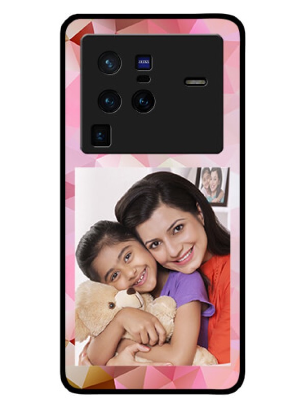 Custom Vivo X80 Pro 5G Photo Printing on Glass Case - Abstract Triangle Design