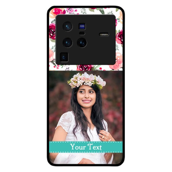 Vivo X80 Pro 5G Custom Glass Phone Case - Watercolor Floral Design