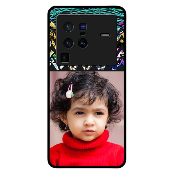 Vivo X80 Pro 5G Personalized Glass Phone Case - Neon Abstract Design