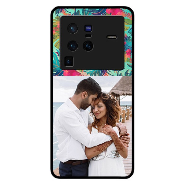 Vivo X80 Pro 5G Photo Printing on Glass Case - Watercolor Floral Design