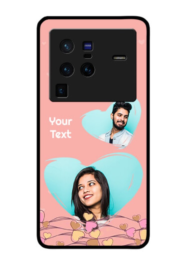 Vivo X80 Pro 5G Custom Glass Mobile Case - Love Doodle Design