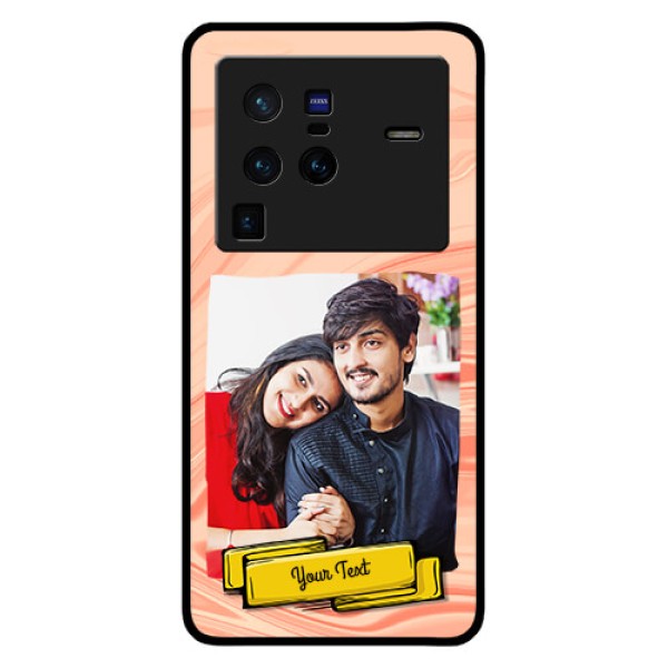 Vivo X80 Pro 5G Personalized Glass Phone Case - Marble Texture Design
