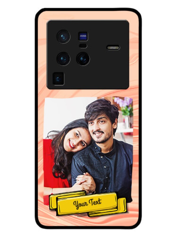 Custom Vivo X80 Pro 5G Personalized Glass Phone Case - Marble Texture Design