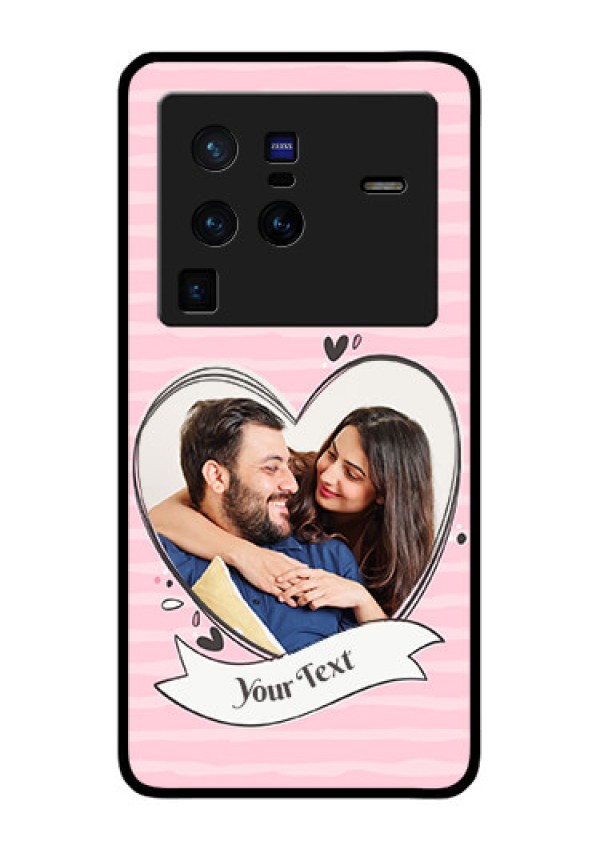 Vivo X80 Pro 5G Custom Glass Phone Case - Vintage Heart Design
