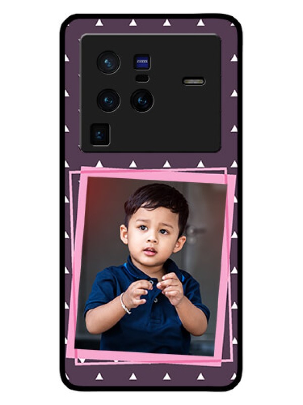 Custom Vivo X80 Pro 5G Custom Glass Mobile Case - Triangle Pattern Dotted Design