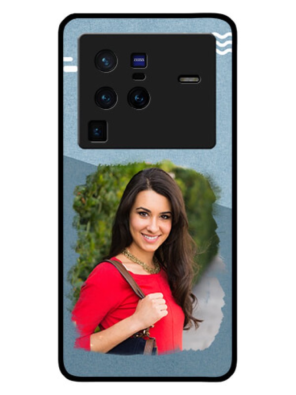 Custom Vivo X80 Pro 5G Custom Glass Mobile Case - Grunge Line Art Design