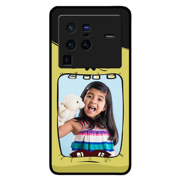 Vivo X80 Pro 5G Personalized Glass Phone Case - Cartoon monster back case Design