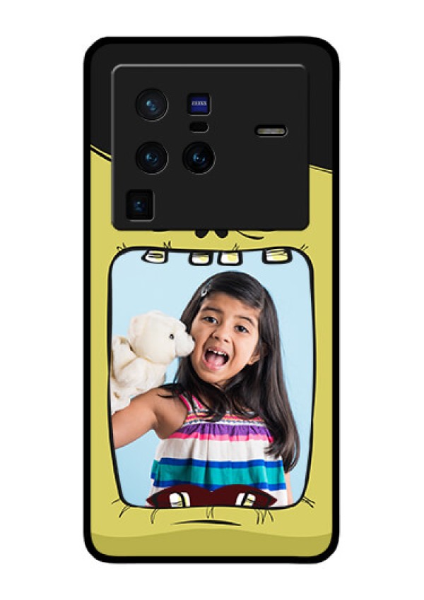 Vivo X80 Pro 5G Personalized Glass Phone Case - Cartoon monster back case Design