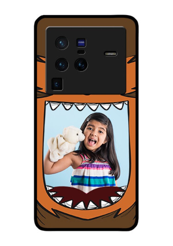 Vivo X80 Pro 5G Photo Printing on Glass Case - Owl Monster Back Case Design