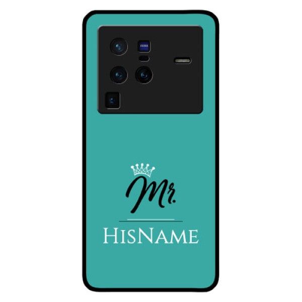 Vivo X80 Pro 5G Custom Glass Phone Case Mr with Name