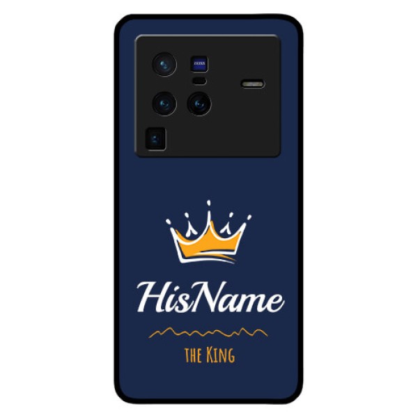 Vivo X80 Pro 5G Glass Phone Case King with Name