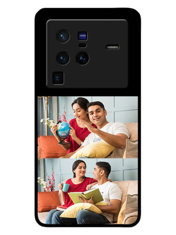 Custom Vivo X80 Pro 5G 2 Images on Glass Phone Cover