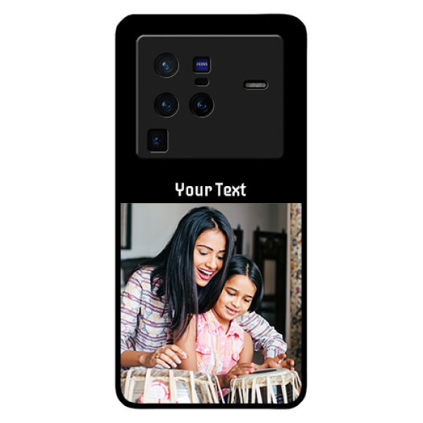 Vivo X80 Pro 5G Photo with Name on Glass Phone Case
