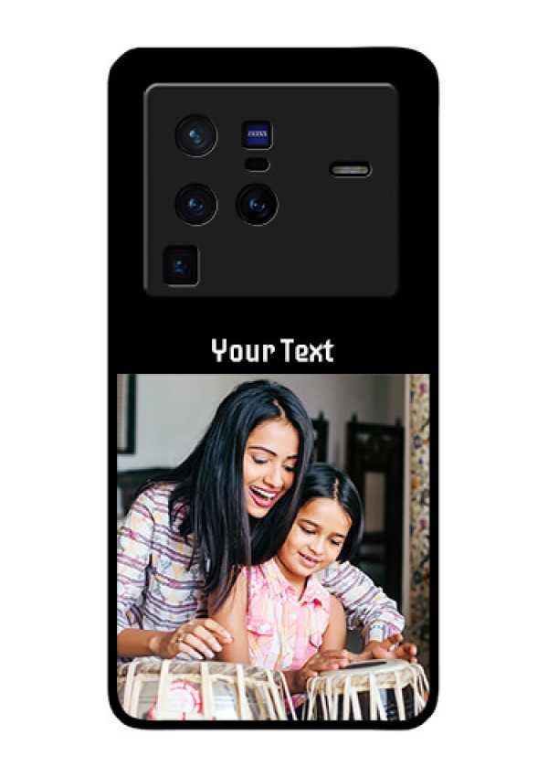 Vivo X80 Pro 5G Photo with Name on Glass Phone Case