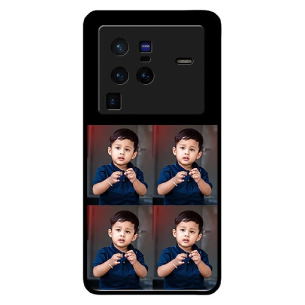 Vivo X80 Pro 5G 4 Image Holder on Glass Mobile Cover