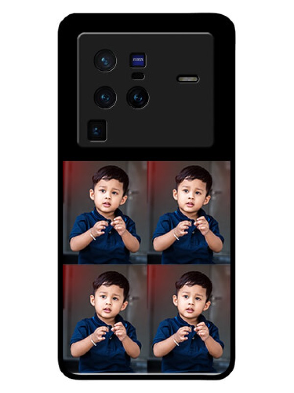Custom Vivo X80 Pro 5G 4 Image Holder on Glass Mobile Cover