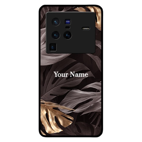 Vivo X80 Pro 5G Personalised Glass Phone Case - Wild Leaves digital paint Design Vivo X80 Pro 5G Personalised Glass Phone Case - Wild Leaves digital paint Design