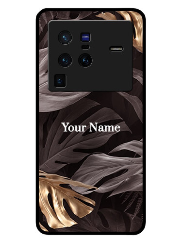 Custom Vivo X80 Pro 5G Personalised Glass Phone Case - Wild Leaves digital paint Design