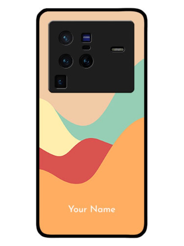 Custom Vivo X80 Pro 5G Personalized Glass Phone Case - Ocean Waves Multi-colour Design