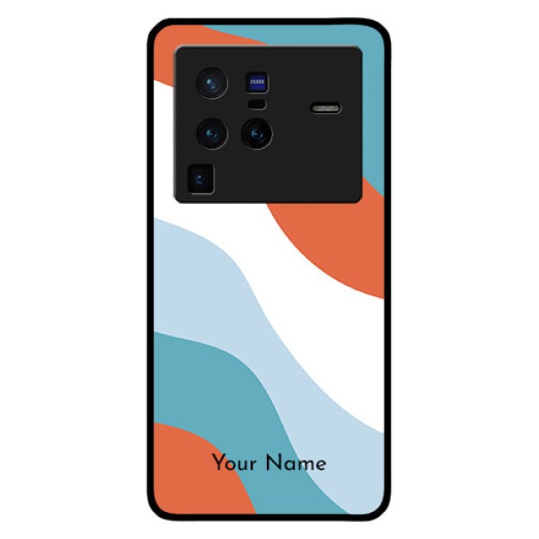 Vivo X80 Pro 5G Custom Glass Mobile Case - coloured Waves Design