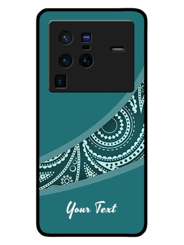 Custom Vivo X80 Pro 5G Photo Printing on Glass Case - semi visible floral Design