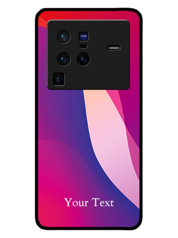 Custom Vivo X80 Pro 5G Personalized Glass Phone Case - Digital abstract Overlap Design