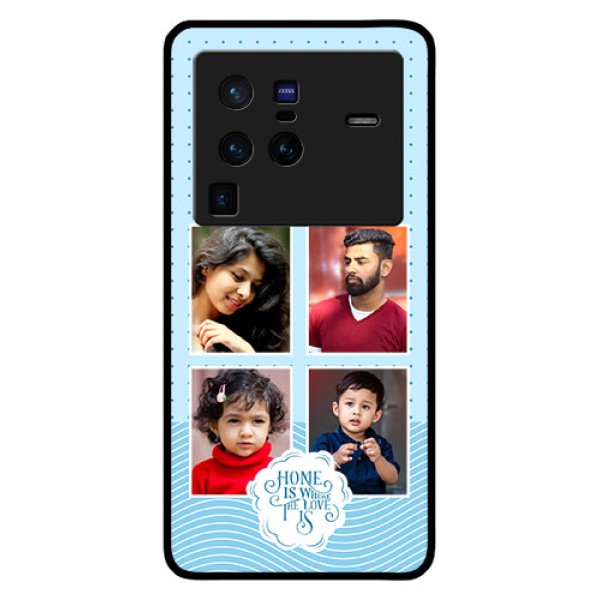 Vivo X80 Pro 5G Custom Glass Phone Case - Cute love quote with 4 pic upload Design Vivo X80 Pro 5G Custom Glass Phone Case - Cute love quote with 4 pic upload Design