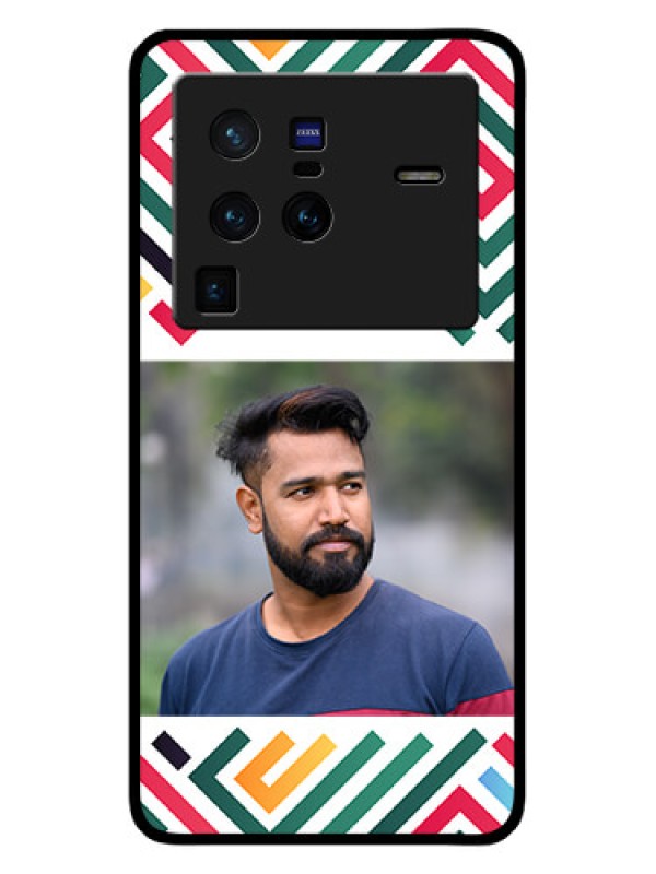 Custom Vivo X80 Pro 5G Personalized Glass Phone Case - Colorful Maze Pattern Design