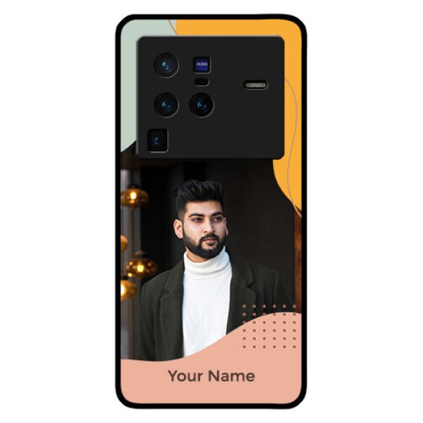 Vivo X80 Pro 5G Personalized Glass Phone Case - Tri-coloured overlay design Vivo X80 Pro 5G Personalized Glass Phone Case - Tri-coloured overlay design