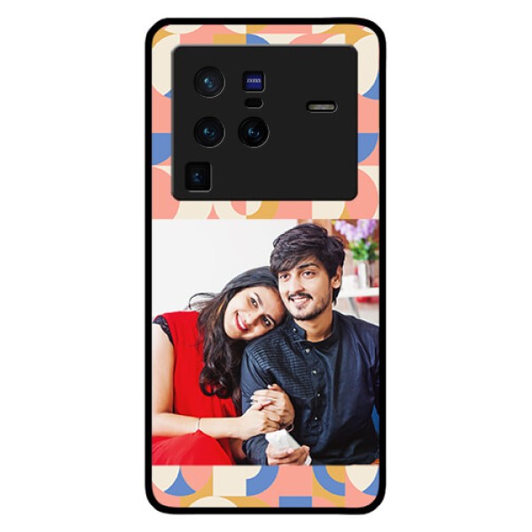 Vivo X80 Pro 5G Photo Printing on Glass Case - Semi-circle Maze Pattern Design Vivo X80 Pro 5G Photo Printing on Glass Case - Semi-circle Maze Pattern Design