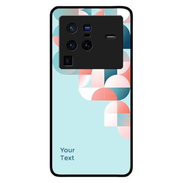 Vivo X80 Pro 5G Custom Glass Phone Case - Stylish Semi-circle Pattern Design