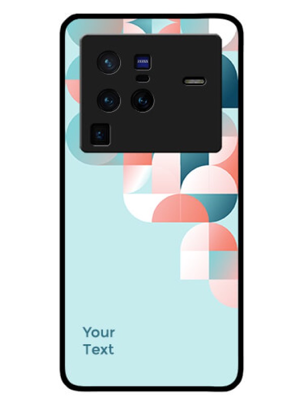 Custom Vivo X80 Pro 5G Custom Glass Phone Case - Stylish Semi-circle Pattern Design