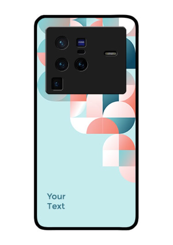 Vivo X80 Pro 5G Custom Glass Phone Case - Stylish Semi-circle Pattern Design