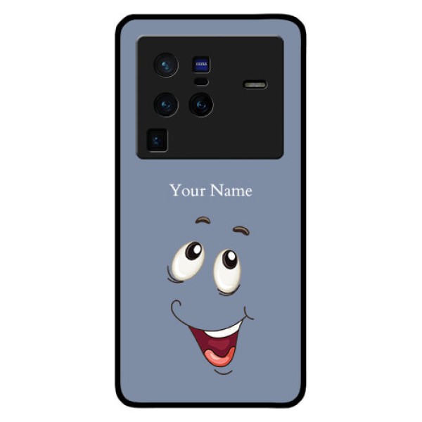 Vivo X80 Pro 5G Photo Printing on Glass Case - Laughing Cartoon Face Design