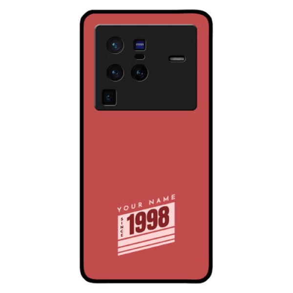 Vivo X80 Pro 5G Custom Glass Phone Case - Red custom year of birth Design Vivo X80 Pro 5G Custom Glass Phone Case - Red custom year of birth Design