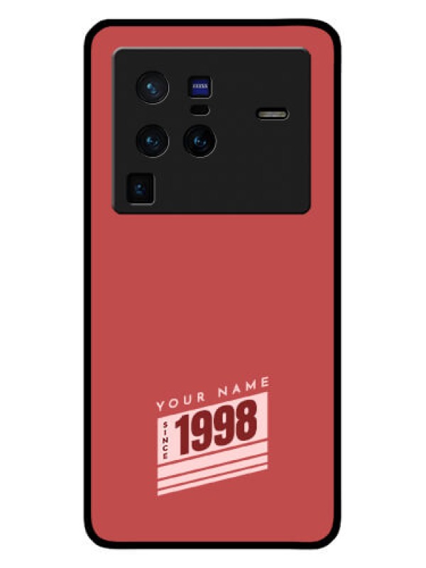 Custom Vivo X80 Pro 5G Custom Glass Phone Case - Red custom year of birth Design
