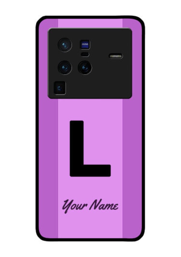 Vivo X80 Pro 5G Custom Glass Phone Case - Tricolor custom text Design