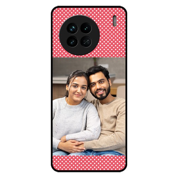Vivo X90 5G Custom Glass Phone Case - White Dotted Design