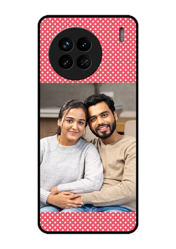 Vivo X90 5G Custom Glass Phone Case - White Dotted Design
