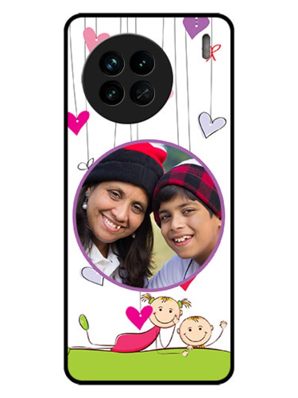 Custom Vivo X90 5G Photo Printing on Glass Case - Cute Kids Phone Case Design